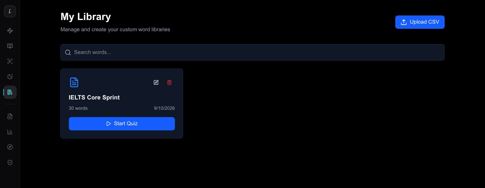 My Libraries interface screenshot